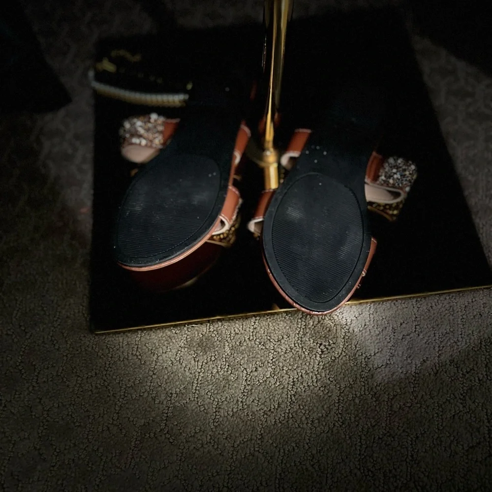 Sparkling Crystal Embellished Sandals - Picture 2 of 3